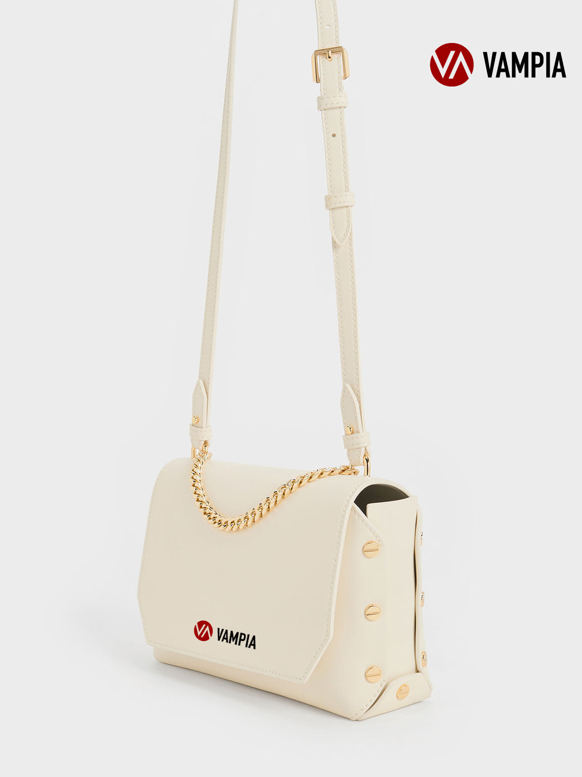 VAMPIA™- Clea Chain-Handle Bag - Cream